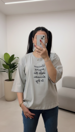 تیشرت باکسی آستین سه‌ربع - Image 2
