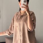 شومیز دکمه مخفی