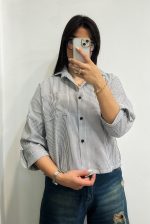 شومیز باکسی راه راه لنین   - Image 5