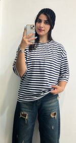 تیشرت باکسی راه راه - Image 2