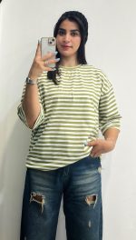 تیشرت باکسی راه راه - Image 3