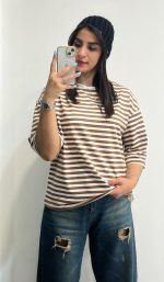 تیشرت باکسی راه راه - Image 7