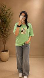 تیشرت باکسی تابستانی طرح قلب - Image 6