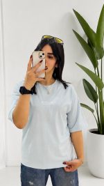 تیشرت باکسی text تابستانی - Image 2