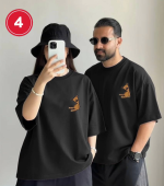 تیشرت باکسی مشکی میکس