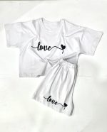 ست کراپ و شورتک love - Image 3