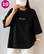 تیشرت باکسی مشکی میکس - Image 10