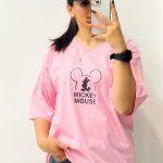 تیشرت لانگ زنانه طرح میکی موس